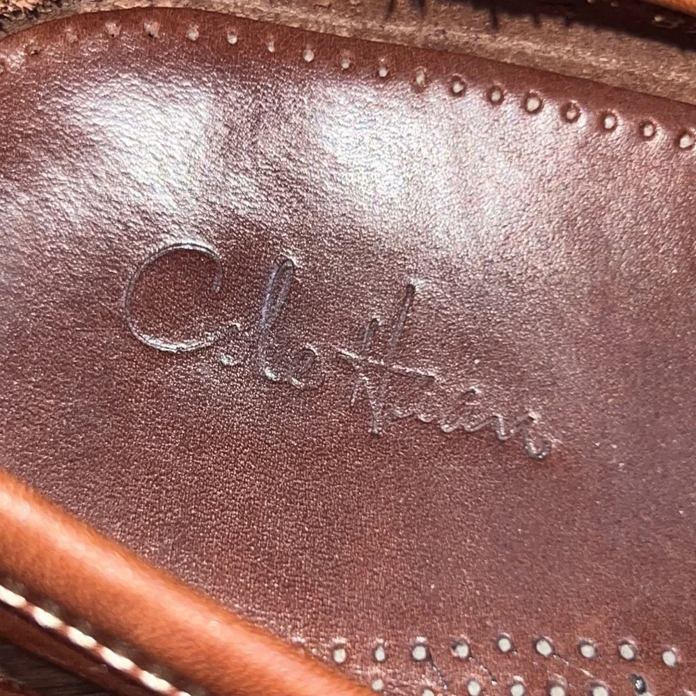 Cole Haan mens brown dress shoes 8.5 penny loafers slip-on 👞 business work shoe - Picture 12 of 14